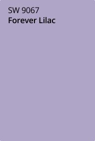 Sherwin Williams forever lilac paint color card