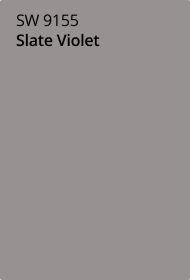 Sherwin Williams 9155 slate violet paint color card.