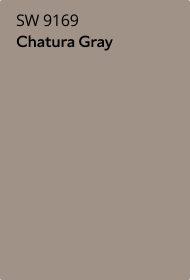 Sherwin Williams chatura gray paint color card