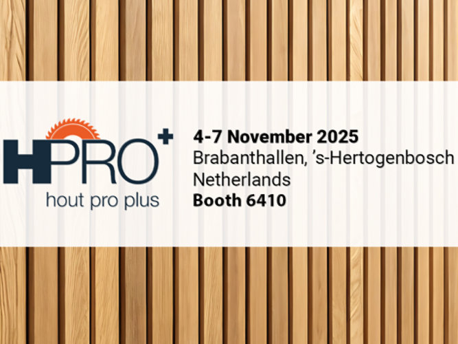 Hout Pro+ 2025 trade show information banner