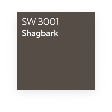 Stain color Shagbark SW 3001.