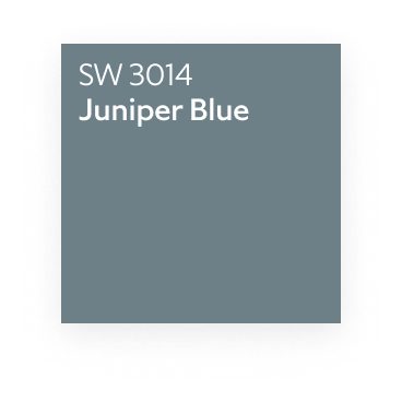 Stain color Juniper Blue SW 3014.
