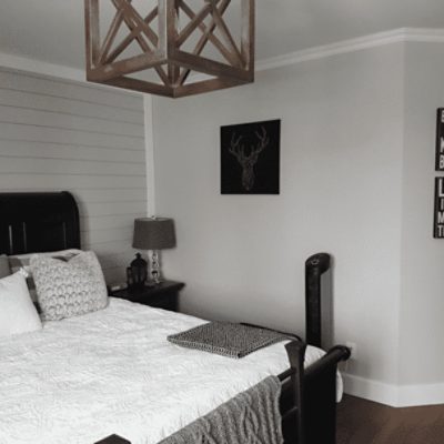 A bedroom painted in on the rocks sw 7671 by @Debbie.