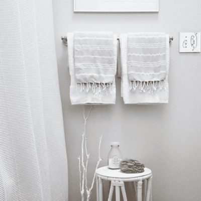 Bathroom painted in First Star SW 7646 by @delvannedesign.