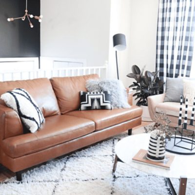 Living room painted in Incredible White SW 7028 by @hellolidy.