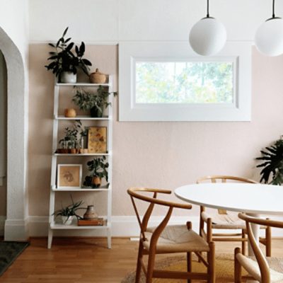 A dining room painted in malted milk sw 6057 by @highwaterbungalow.