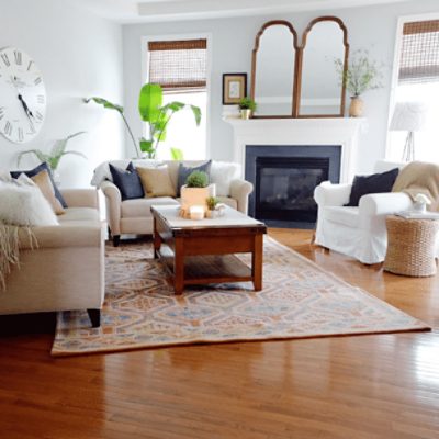 Living room painted in Colonnade Gray SW 7641 by @lisa.