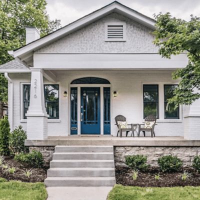 House exterior in First Star SW 7646 by @marcelleguilbeauinteriordesign.