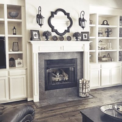 Living room painted in Antique White SW 6119 by @jillykay.