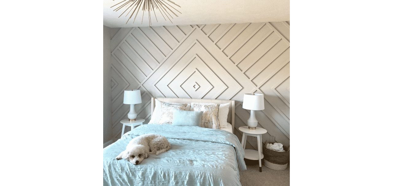 Bedroom painted in Anew Gray SW 7030 by @mann_made_home.