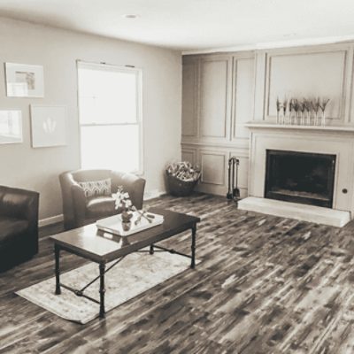 Living room painted in Alpaca SW 7022 by @marshallremodel.