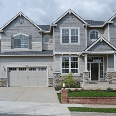 Home exterior painted in Gauntlet Gray SW 7019 by @tonya.