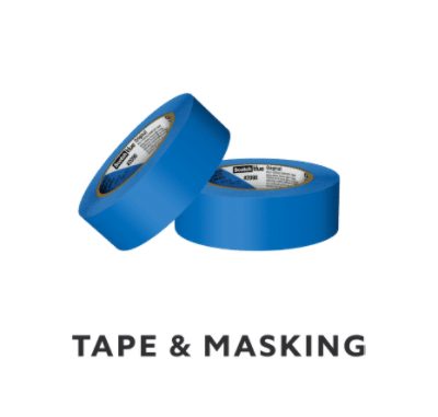 Blue painter's tape and masking.