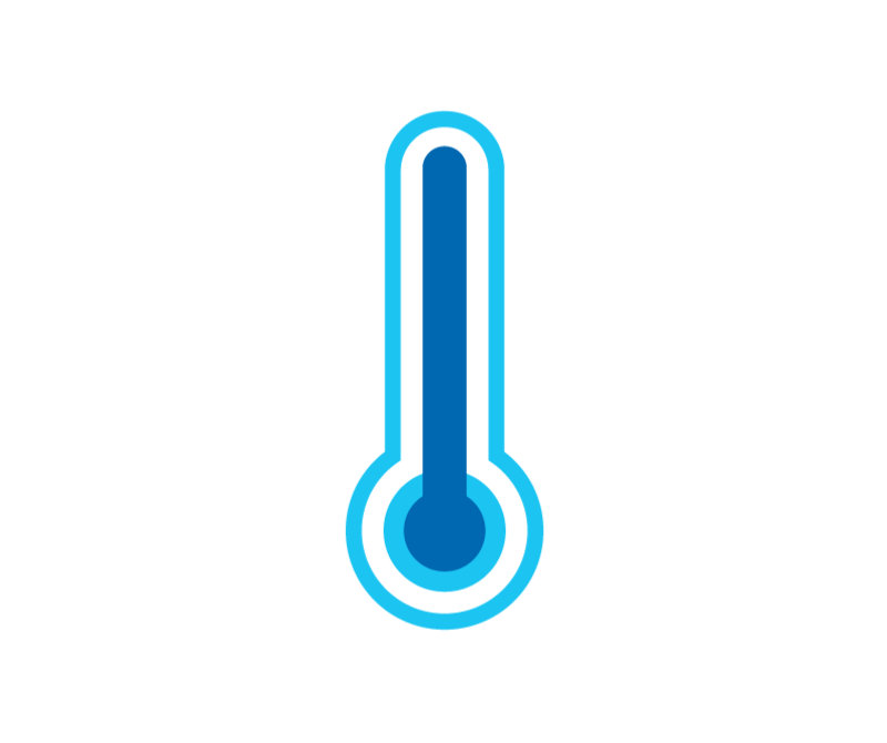 blue thermometer