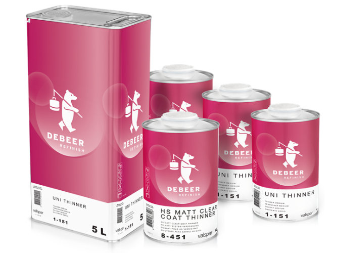 Asortyment rozcieńczalników DeBeer