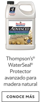 Thompson’s® WaterSeal® Protector avanzado para madera natural.