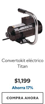 Convertokit eléctrico Titan. $1199. Ahorra 17%. Compra ahora.