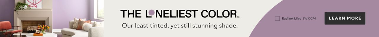 The Loneliest Color. Our least tinted, yet still stunning shade. Learn More. Radiant Lilac SW 0074.