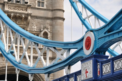 Stahlkonstruktion der Londoner Tower Bridge 