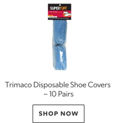 Trimaco Disposable Shoe Covers  – 10 Pairs. Shop now.