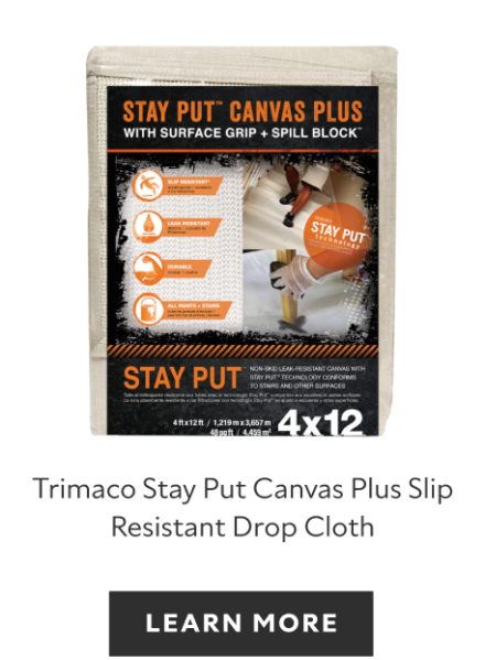Trimaco Stay Put Canvas Plus Slip Resistant Drop Cloth