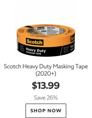 Scotch Heavy Duty Masking Tape (2020+). $13.99. Save 26%. Shop now.