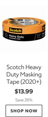 Scotch Heavy Duty Masking Tape (2020+). $13.99. Save 26%. Shop now.