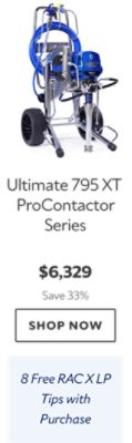 Ultimate 795 XT ProContactor Series. $6,329. Save 33%. Shop now. 8 Free RAC X LP Tips with Purchase.