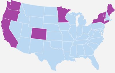 Paint recycle program map.