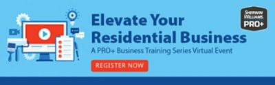 Elevate your residential business. A PRO+ business training series virtual event. Register now.
