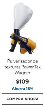 Pulverizador de texturas PowerTex Wagner. $109. Ahorra 18%. Compra ahora.
