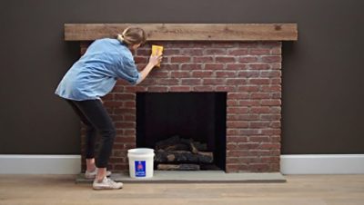 A clean, unpainted brick porch