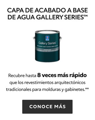 Capa de acabado a base de agua Gallery Series.