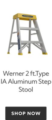 Werner 2 ft Type IA Aluminum Step Stool, shop now.