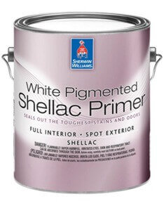 Sherwin Williams White pigmented shellac primer.