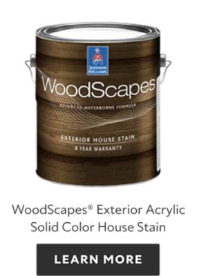WoodScapes Exterior Acrylic Solid Color House Stain. Learn more.