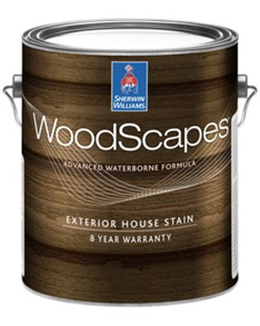 Woodscapes exterior acrylic solid color house stain.
