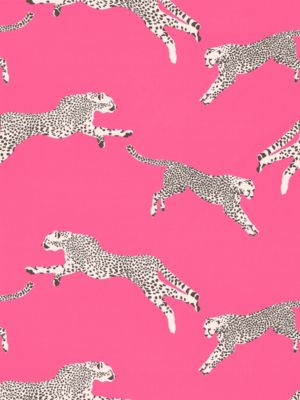 LEAPING CHEETAH COTTON PRINT