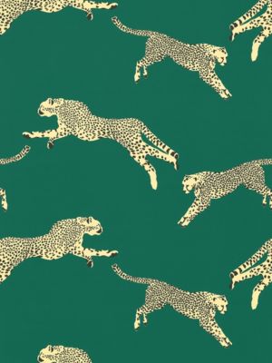 LEAPING CHEETAH COTTON PRINT