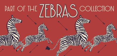 ZEBRAS - WALLPAPER MASAI RED Scalamandre