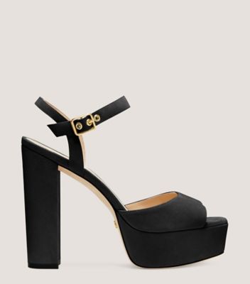 Stuart Weitzman Ryder 95 Platform Sandal High Heel Sandals In Black