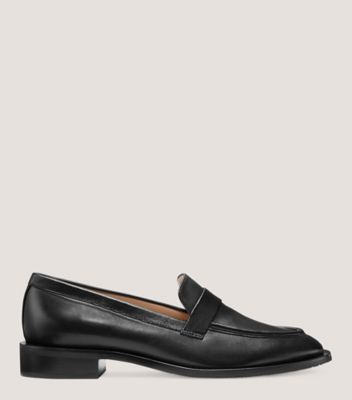 Shop Stuart Weitzman Palmer Sleek Loafer Flats & Loafers In Black