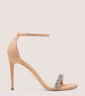Stuart Weitzman Nudistcurve 100 Highshine Sandal The Sw Outlet In Poudre Blush Pink