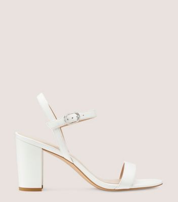 Stuart Weitzman Dancer 75 Block Sandal The Sw Outlet In White