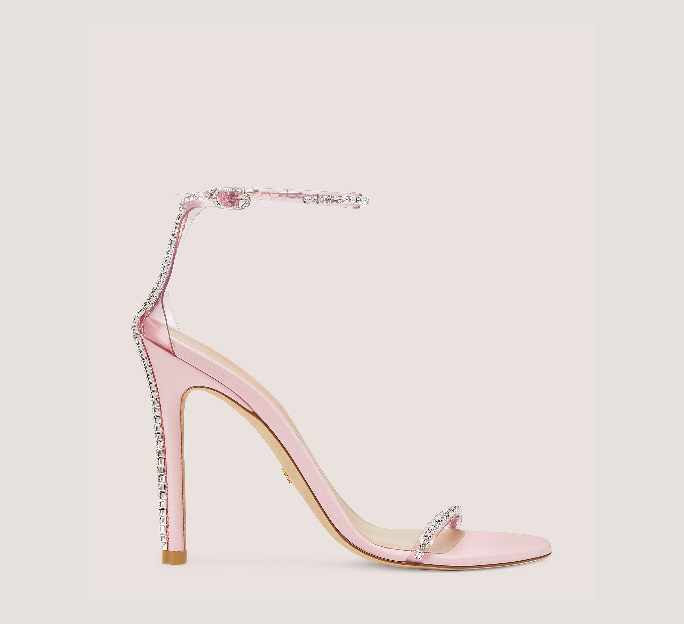 Stuart Weitzman Nudistglam 110 Sandal The Sw Outlet In Light Pink/cotton Candy/clear