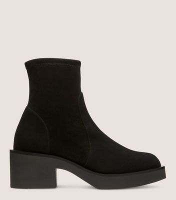 Stuart Weitzman Gotham Sock Booties In Black