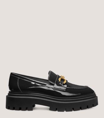 Stuart Weitzman Owen Buckle Ultra Lug Loafer The Sw Outlet In Black