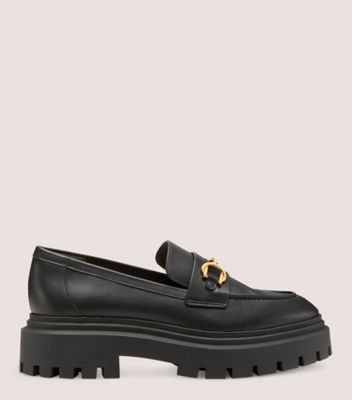 Stuart Weitzman Owen Buckle Ultra Lug Loafer The Sw Outlet In Black