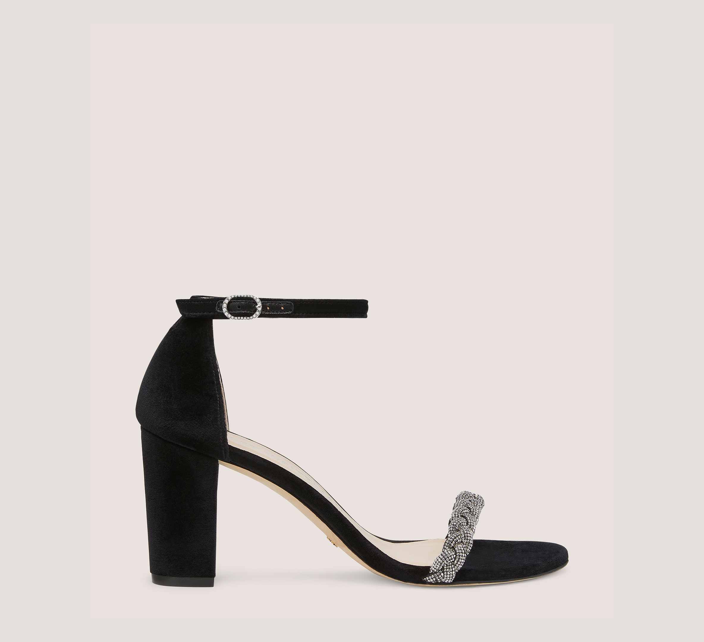 Shop Stuart Weitzman Nearlynude Highshine Sandal The Sw Outlet In Black
