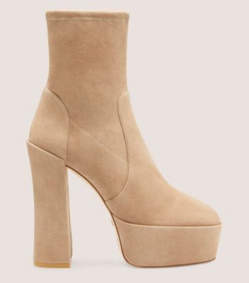 Shop Stuart Weitzman Skyhigh 145 Platform Bootie The Sw Outlet In Cashmere